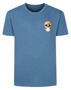 Bigdude Small Chest Print T-Shirt Denim Marl
