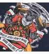 Thumbnail Close-up of front sailor print on navy T-shirt.