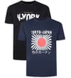 Thumbnail Twin pack with black New York and navy Tokyo print T-shirts.