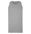 Thumbnail Grey marl plain tank top, front view.