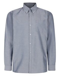 Bigdude Oxford Long Sleeve Shirt TALL Charcoal