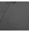 Thumbnail Close-up of the gray shirt chest pocket and buttons.