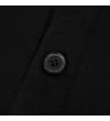 Thumbnail Black hoody button placket close-up.