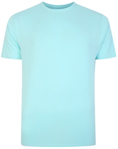 Bigdude Plain Crew Neck T-Shirt Turquoise