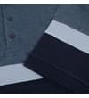 Thumbnail Close-up of colour block polo sleeve and chest stripe.