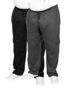Bigdude Straight Leg Cargo Sweatpants Twin Pack Charcoal/Black