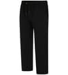 Thumbnail Black sweatpants front view with straight open legs.