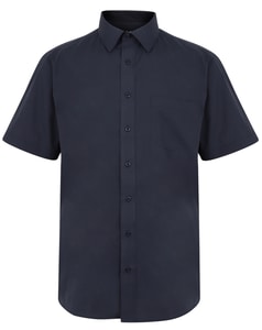 Bigdude Classic Short Sleeve Poplin Shirt Navy