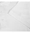 Thumbnail Close-up of white polo sleeve cuff and lower placket.