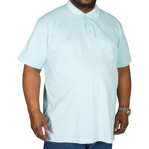 Bigdude Plain Polo Shirt Light Blue Tall