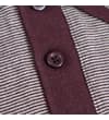 Thumbnail Close-up of maroon three-button placket detail.