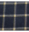 Thumbnail Close-up of the dusty blue and yellow checked flannel fabric.