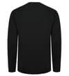 Thumbnail Black long sleeve grandad T-shirt, back view.