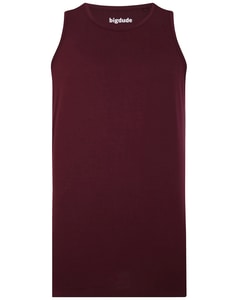 Bigdude Plain Tank Top Burgundy Tall