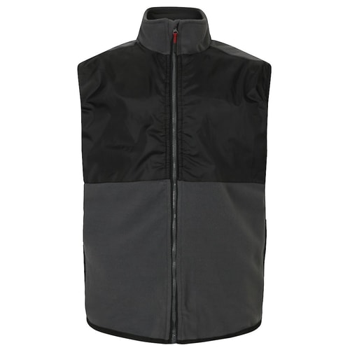 Bigdude Nylon Polar Fleece Gilet Black/Charcoal