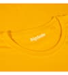 Thumbnail Close-up of golden yellow crew neck collar interior.
