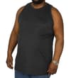 Thumbnail Charcoal plain tank top shown on model, front view.