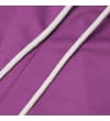 Thumbnail Close-up of purple shorts fabric with white piping detail.