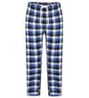 Thumbnail Blue, white and black check PJ pants, front view.