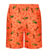 Thumbnail Orange pineapple swim shorts, back view.