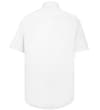 Thumbnail White short sleeve button-up shirt, back flat view.