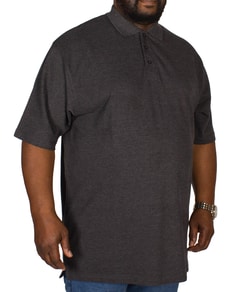 Bigdude Plain Polo Shirt Charcoal Tall