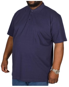 Bigdude Plain Polo Shirt Navy Tall
