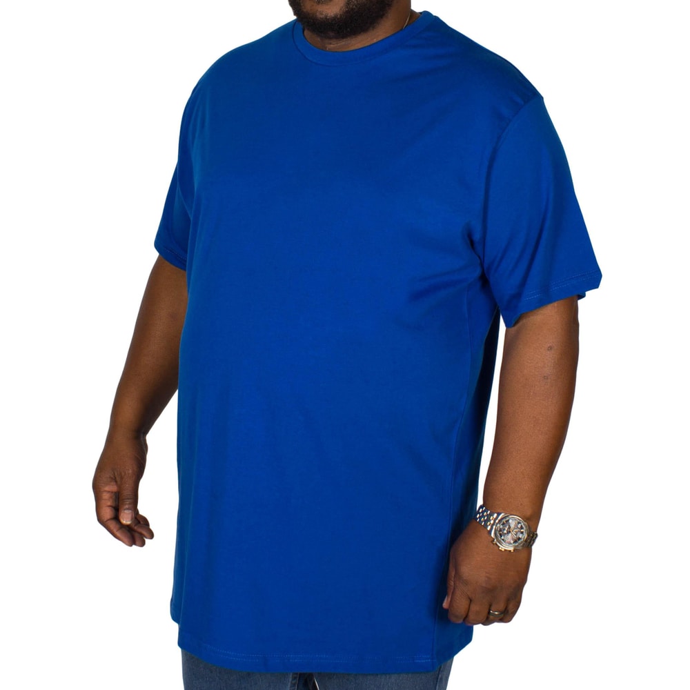 Bigdude Plain Crew Neck T-Shirt Royal Blue Tall