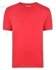 Bigdude Plain Crew Neck T-Shirt Red Space Cherry Tall