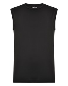 Bigdude Plain Sleeveless T-Shirt Black Tall