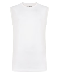 Bigdude Plain Sleeveless T-Shirt White Tall